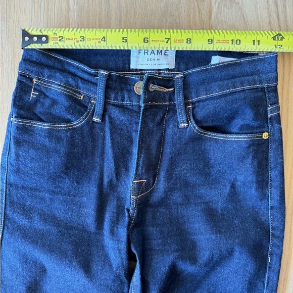 FRAME Le High Straight Blue Jeans 23 - Picture 8 of 11